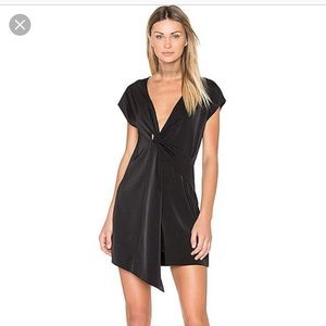 REVOLVE NBD Leilani Wrap Twist V Neck Sheath Dress in Black Size Small